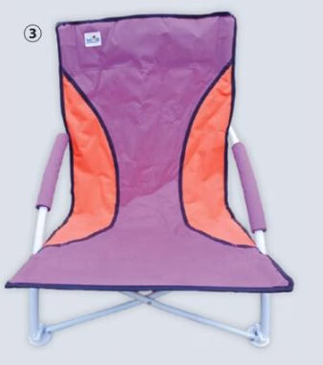 Strandstuhl mit 600D Polyesterbezug orange/pink