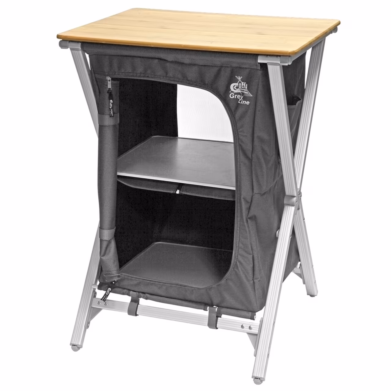 Faltbarer Kocherschrank mit Bambusplatte 60 x 49 x 82 cm