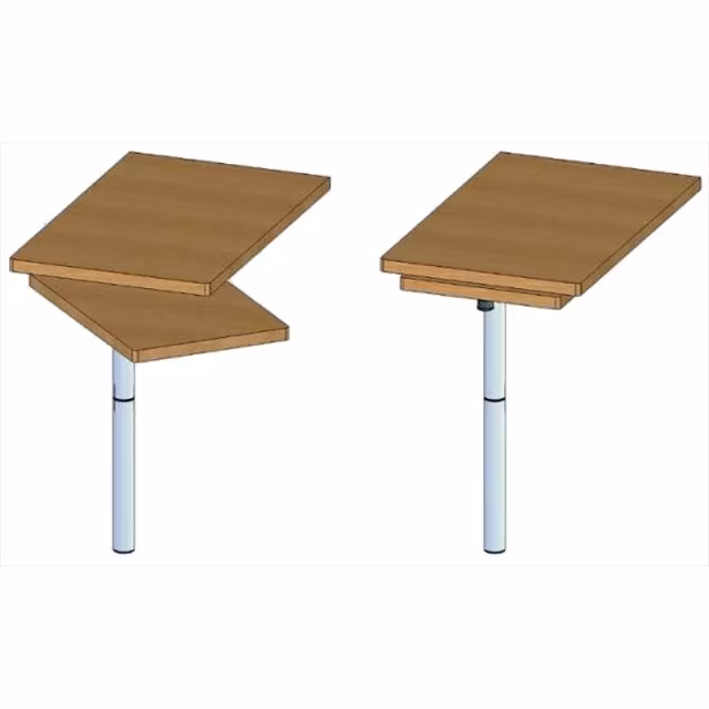 Aluminiumtischfuß mit Ausdrehung der 2.Platte