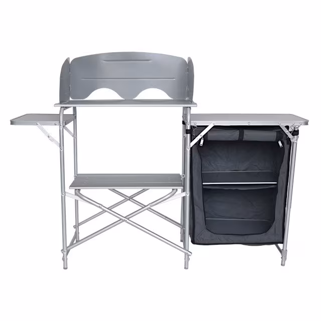 Alu-Küche mit Windschutz