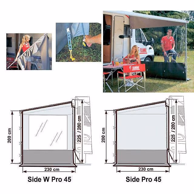 Side W Pro F45/F70/F65 H 225 - 280 cm