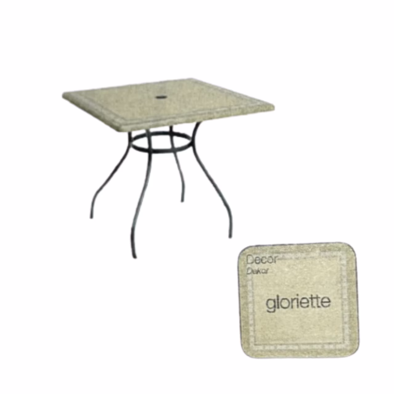 Topalittisch 90x90cm - anthrazit-gloriette