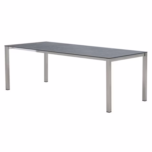 Edelstahlauszugstisch mit stabilem 50 x 50 mm Fußgestell