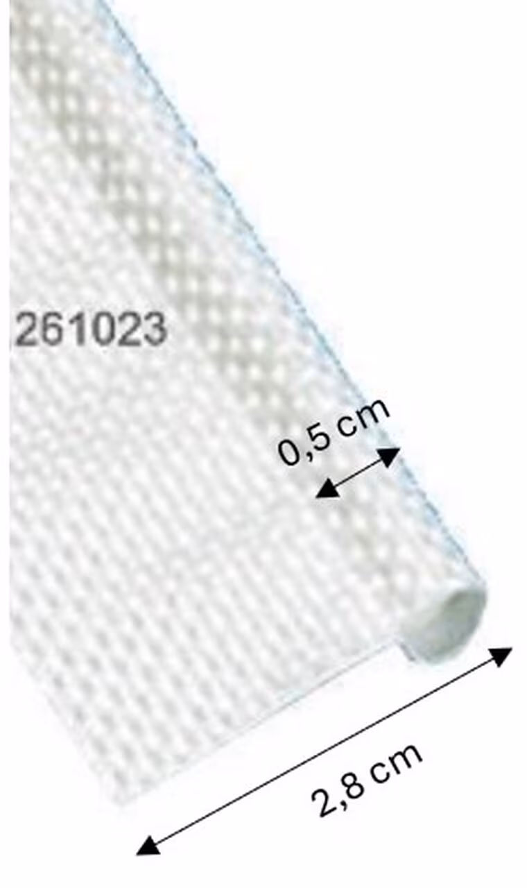 Keder mit Textilmantel 4 mm Wulst - weiß