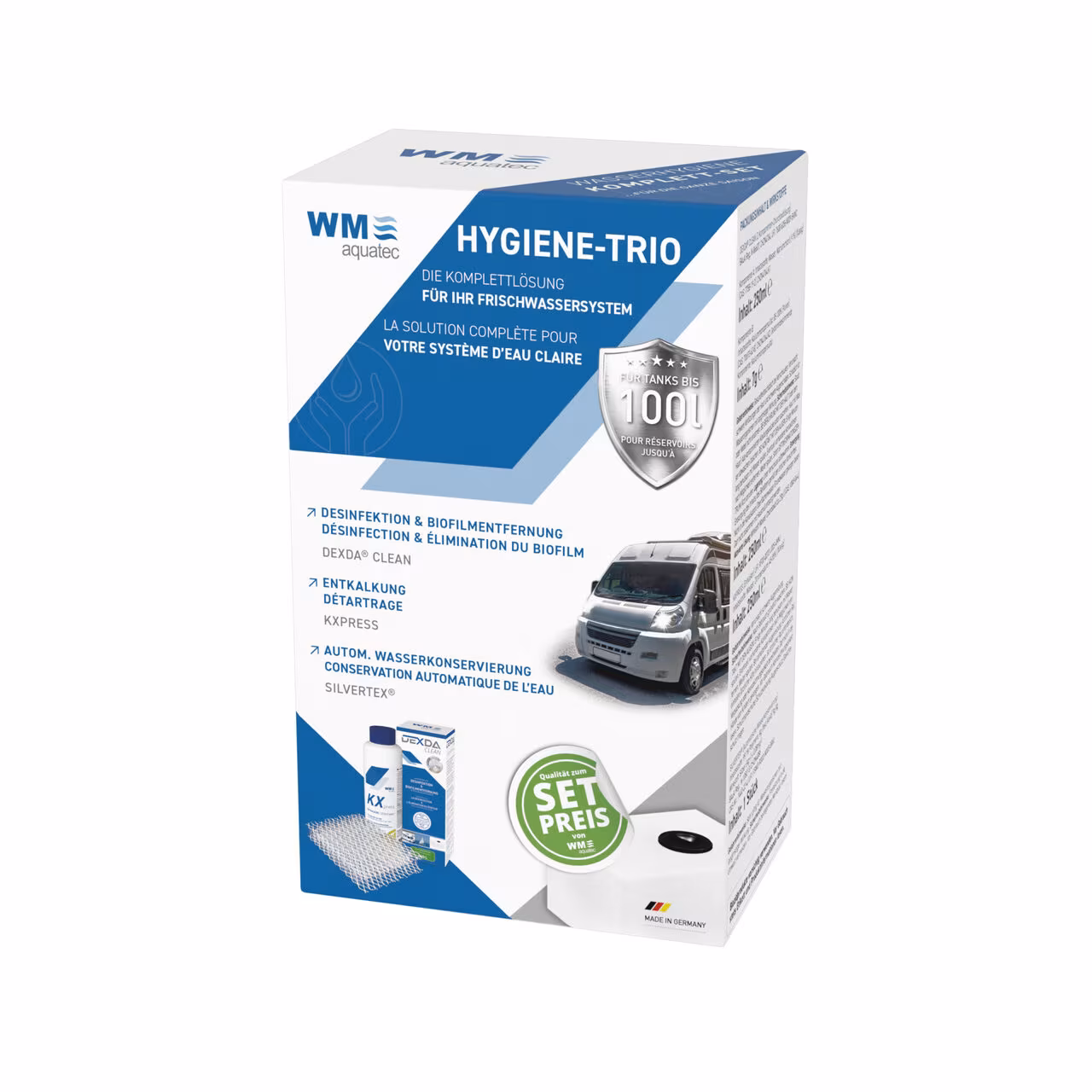 Hygiene-Trio 100 l Tankgröße