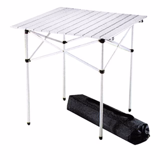 Praktischer Alu-Rolltisch mit Falttasche