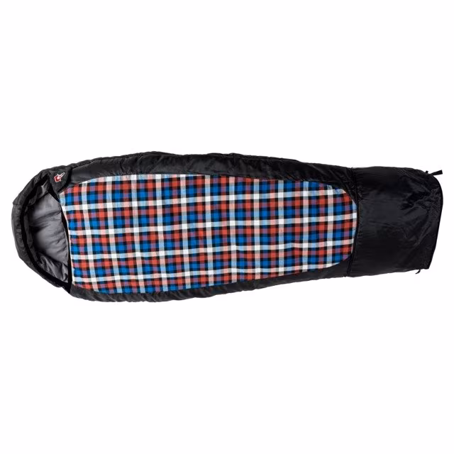 Kinderschlafsack Karo black
