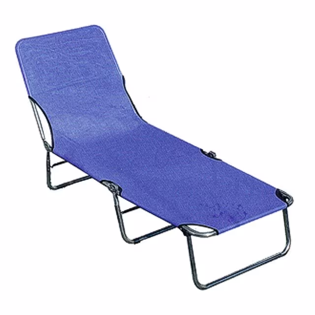Alu-Dreibeinliege blau