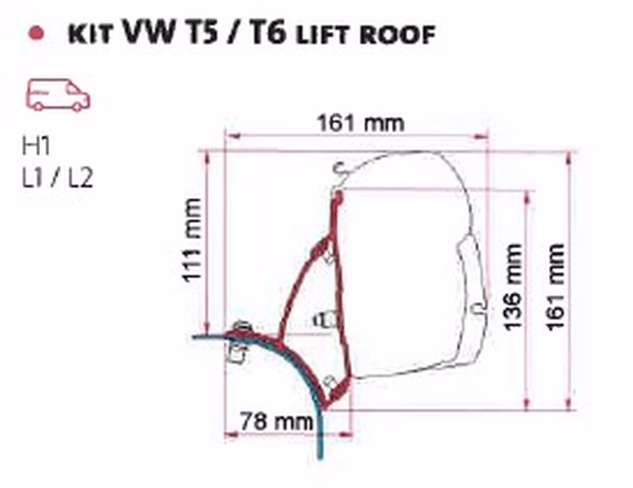 Kit VW T5/T6 Lift Roof