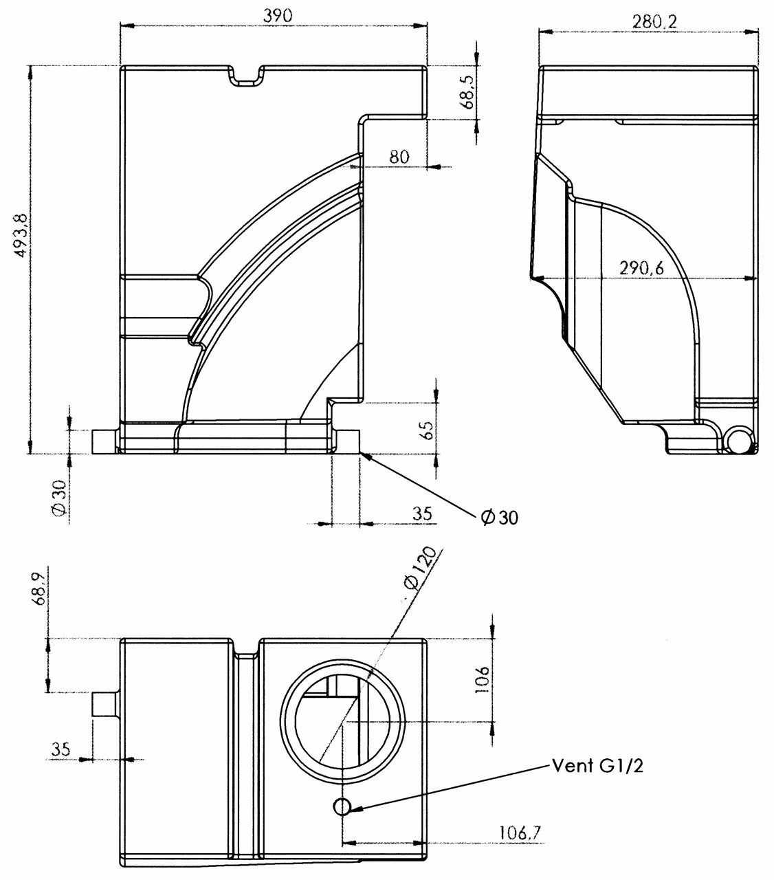 T5/T6 Radkastentank Frischwassertank 28 l