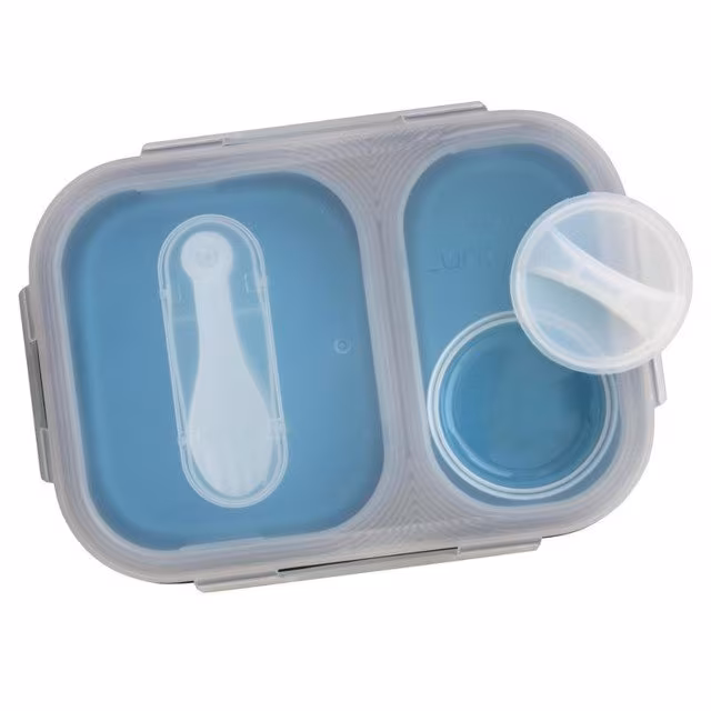 Silikon Lunchbox+Besteck Gr. M