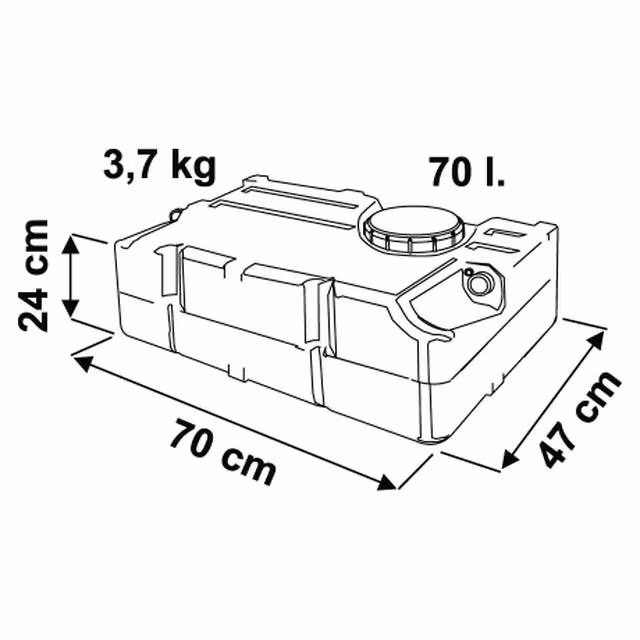 Frischwassertank 70 l