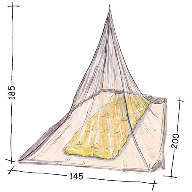 Moskitonetz Trapezform L200 cm/B100/145 cm