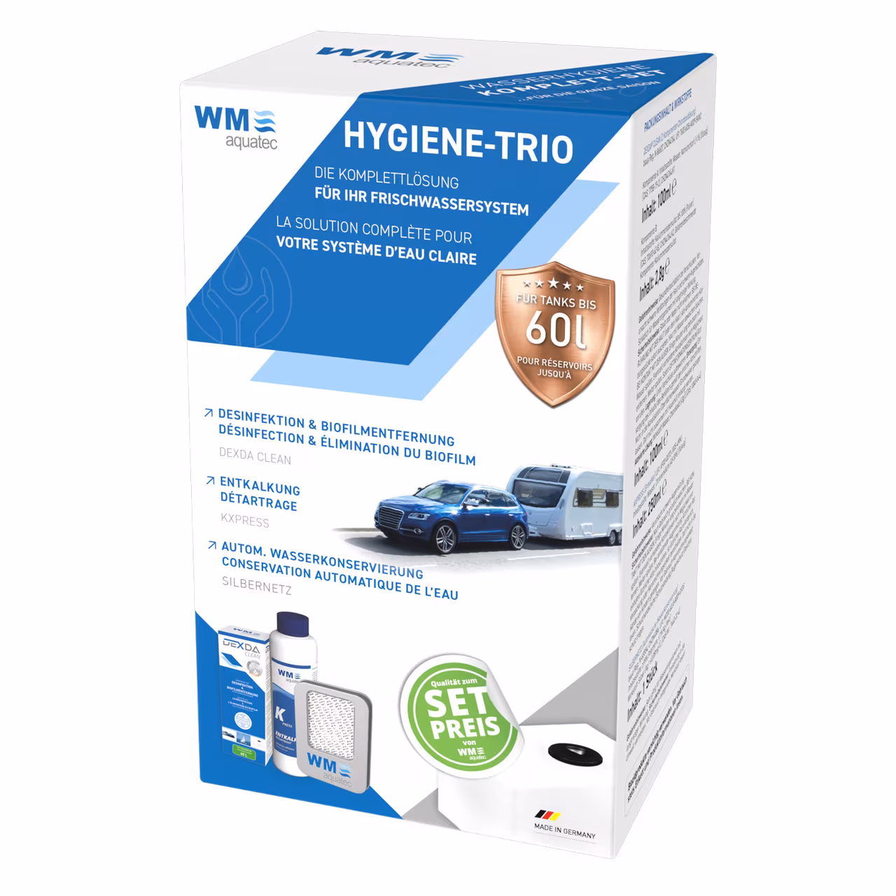 Hygiene-Trio 60 l Tankgröße