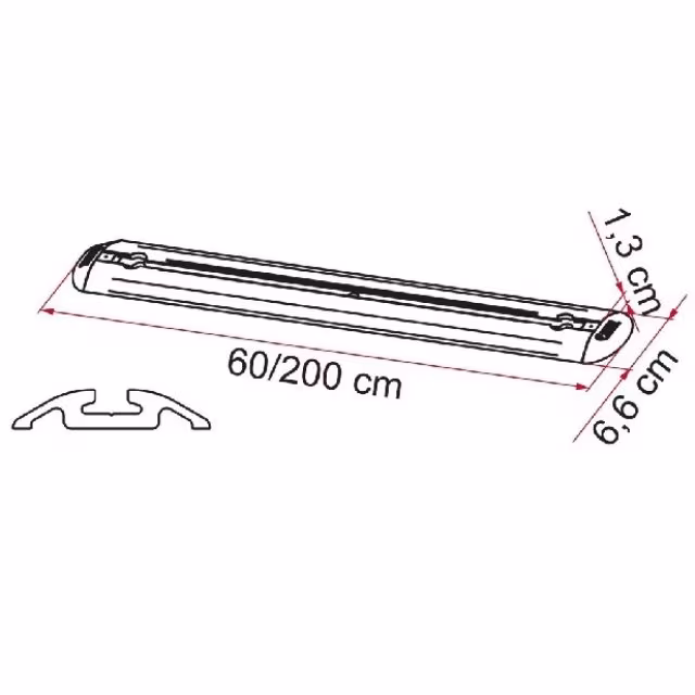 Garage-Bars Premium 200, 2 Schienen inkl. Ösen