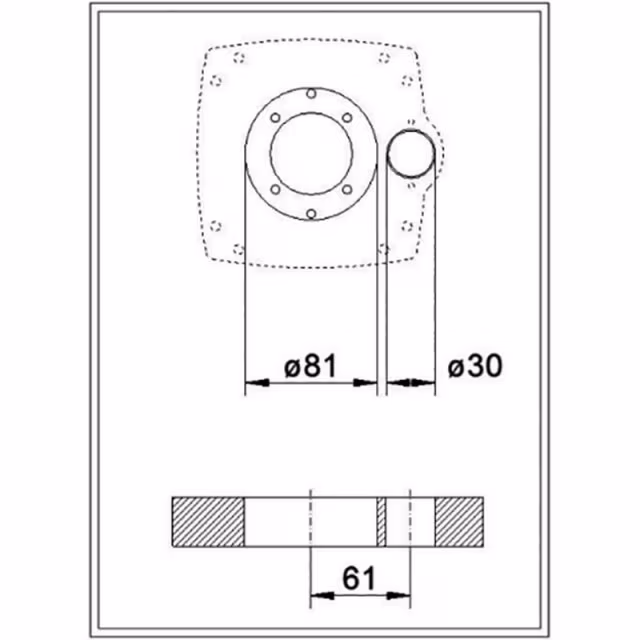 Aluminiumtischfuß mit Ausdrehung der 2.Platte