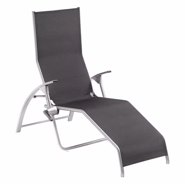 Bäderliege Tampa silber/charcoal