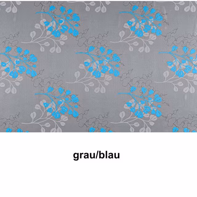 Hussen-Set 3tlg grau/blau