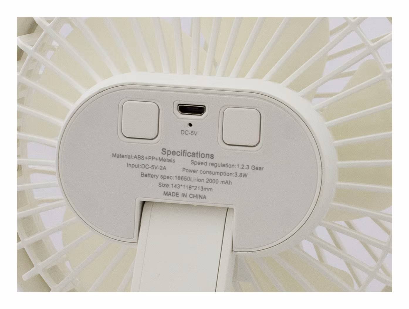 Akkuventilator ABS 3LED-Lichter 2000 mAh