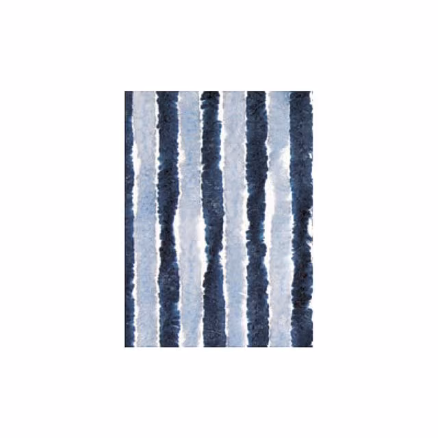 Flauschvorhang 100 x 200 cm - blau/blau