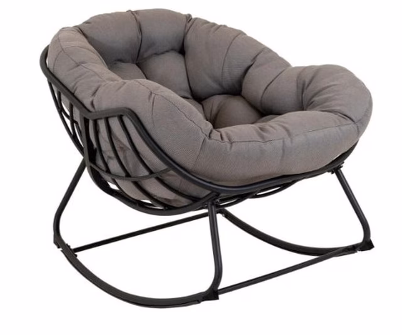 Schaukelstuhl de Luxe grau