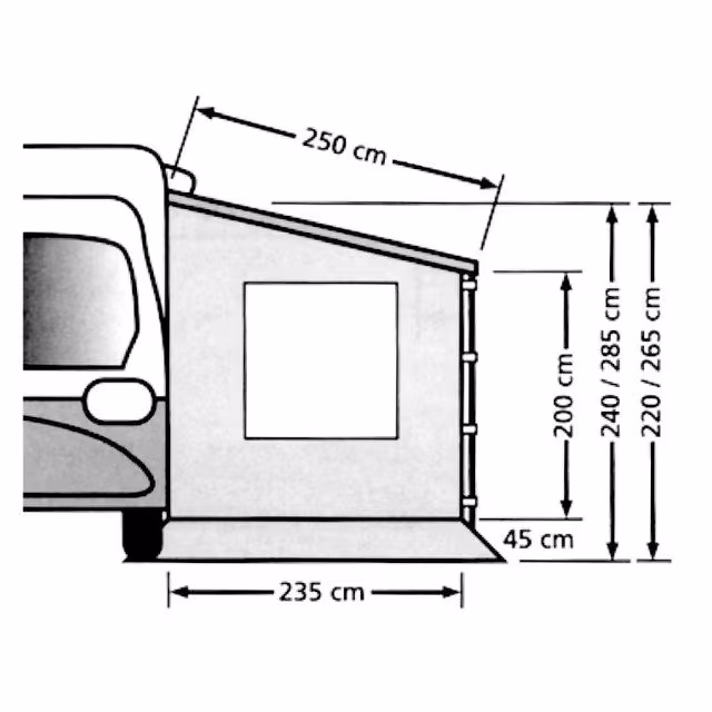 Seitenwand mit Fenster für Reisemobile mit Fenster