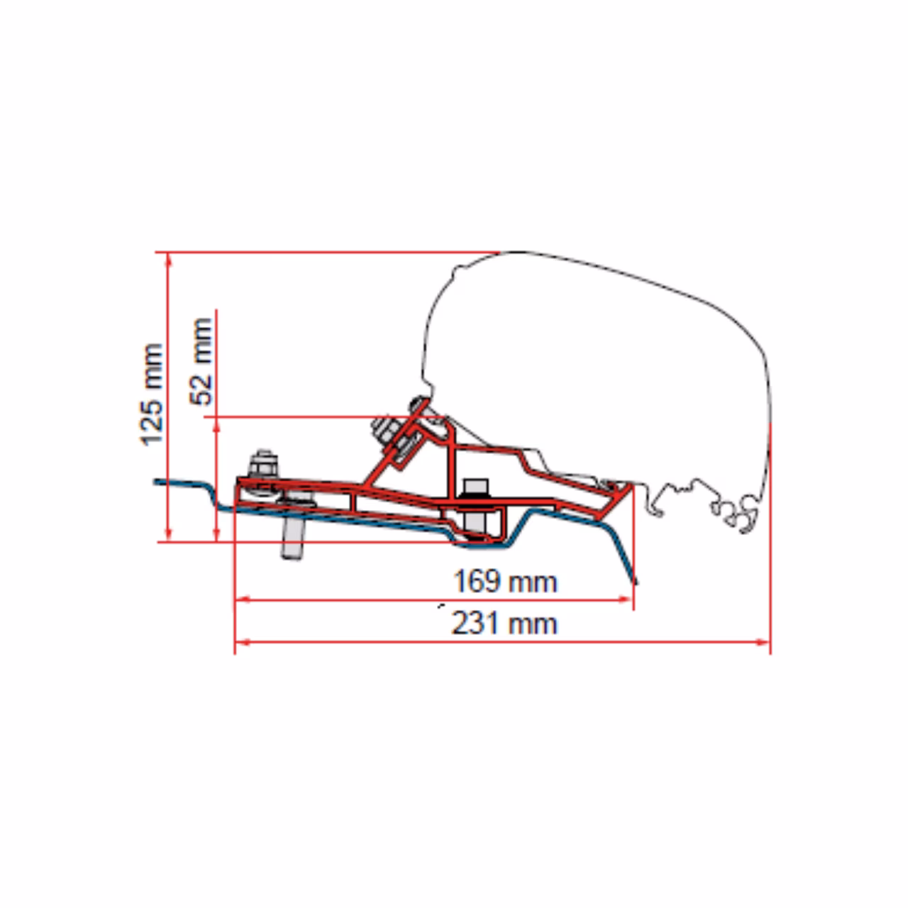 Adapter F80s Ford Transit H2L2 290 cm