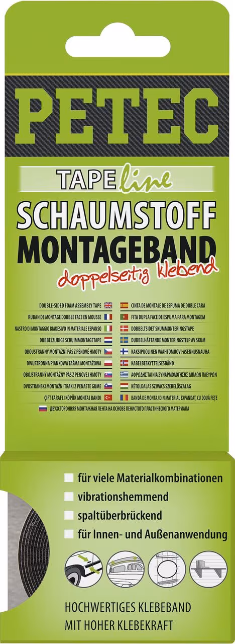 Power Montageband schwarz 2 mx12 mm