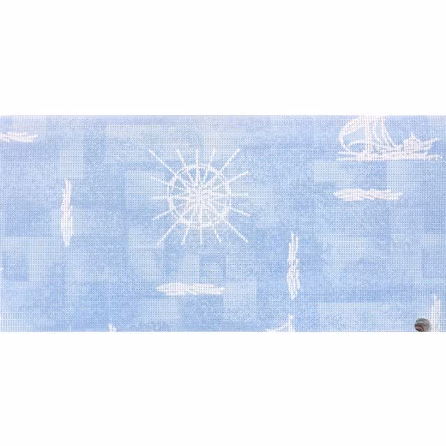Tischdecke Capri blau 160 x 210 cm halbrund