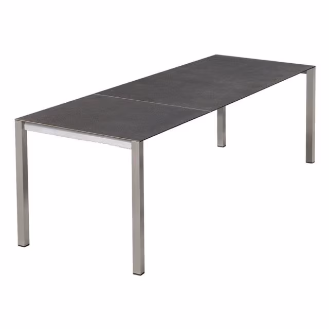Edelstahlauszugstisch mit stabilem 50 x 50 mm Fußgestell