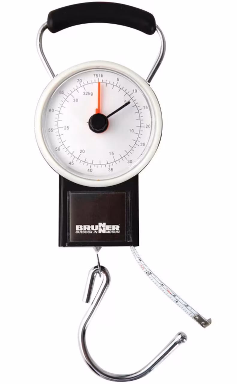Gewichtswaage 22 x 9 x 4 cm bis 35 kg mit 1 m Maßband